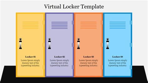 Virtual Locker Template PowerPoint Presentation Slide
