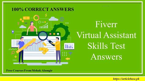 Virtual assistant skills test.  This test focuses on the core skills that ...
