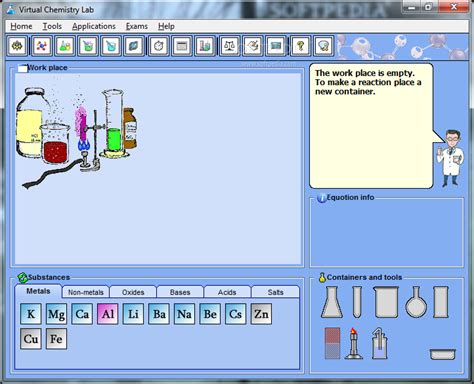 Virtual chemistry lab app.  Experiment with various lab equipment, procedures, and c...