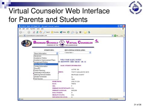 Virtual counselor broward sso. Broward Virtual School; C. Robert Markham Elementary; ... Virtual Counselor; Broward SSO; Cafeteria Information; Online Payments; Student Grades and Progress; Academics" 