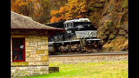 NS 1032. NS 8003. NS 4218. NS 7249 (w) NS 7243 (e) 2x1x0. Log board of trains at pt242 Horseshoe Curve in Altoona, PA on Norfolk Southern.. 
