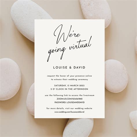 Virtual wedding invitations. We have talked on our blog before about virtual wedding invitations , how to word them and overall what the best practices are. Now, we can create them for you, too! &nbsp; You can send LoveStream’s virtual wedding invitations to your online guests prior to the event so that they know how and 