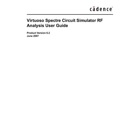 Virtuoso spectre circuit simulator user guide. - Manuale dello script di idea di caseware.