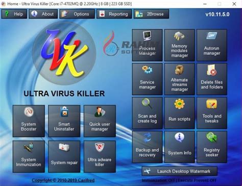 Virus killer. UVK Ultra Virus Killer allows users to detect and delete all types of malware and spyware from infected systems. With a simple and intuitive interface, UVK allows users to detect and delete all types of malware and spyware from infected systems. For scanning and live protection, consider downloading Malwarebytes. UVK Ultra Virus Killer Features: 