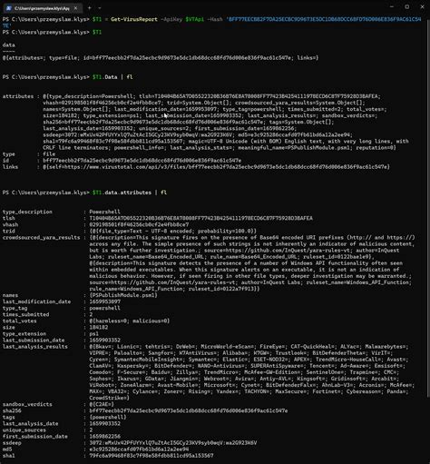 Virustotal api powershell.  A collection of PowerShell Modules for Interacting with t...