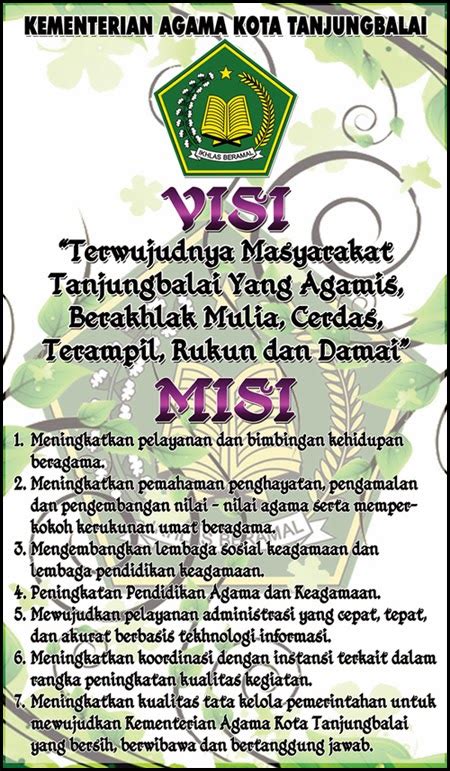 Visi dan misi kementerian agama 【ищедаቅатрах】