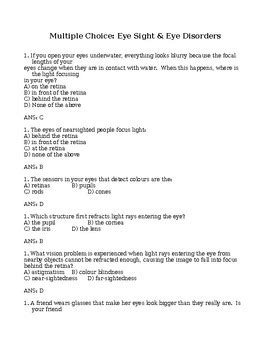 Vision Assessment Answers American