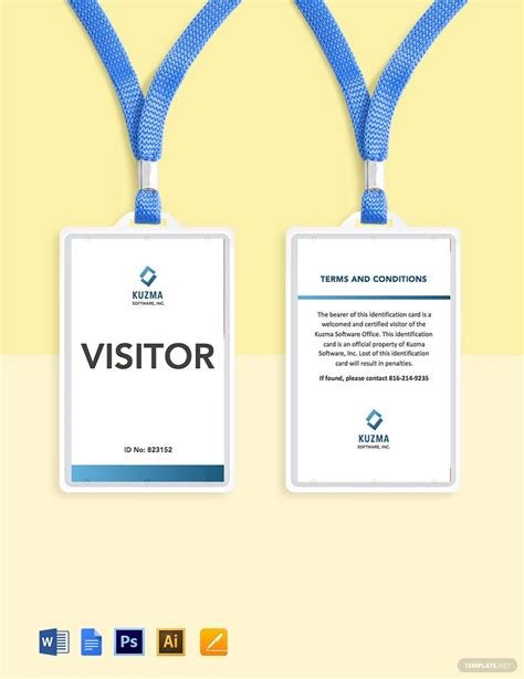 Visitor Card Template