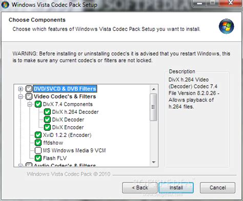 Vista Codec Package for Windows
