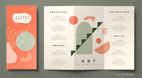 Visual Artist Brochure Template Vector Download