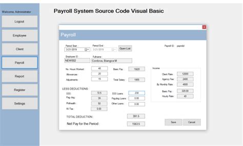 Visual Basic Payroll Management System Project in Vb • PHCorner Community