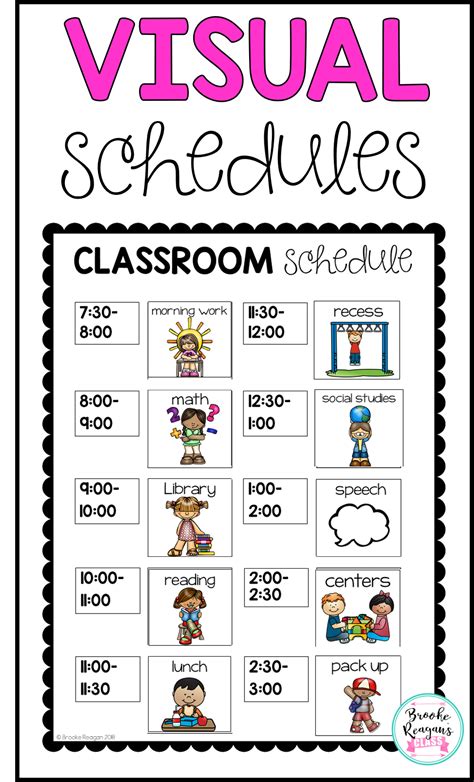 Visual Classroom Schedules Editable Classroom schedule, Visual