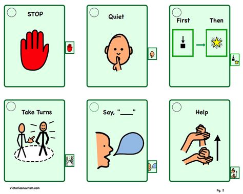Visual Cue Cards Printable Master of Documents