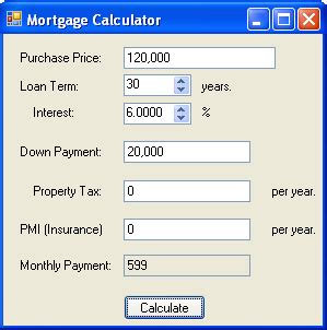 Visual Mortgage Calculator