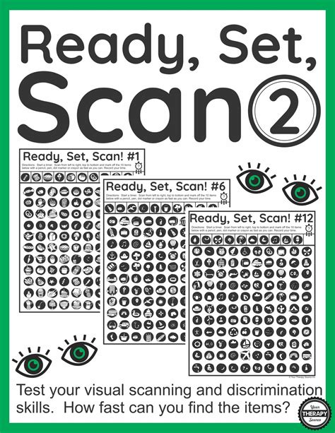Visual Scanning Exercises Ready Set Scan Level 2 Your Therapy Source Printable Visual