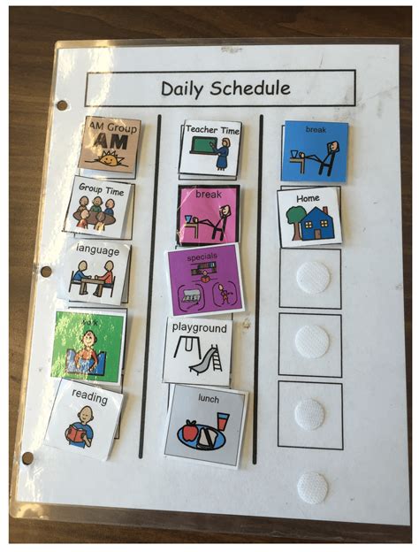Visual Schedule Autism task list templates