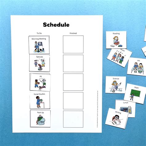 Visual Schedule Printable Google Slides Visual schedule printable