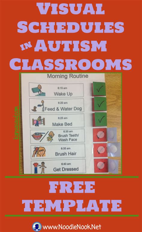 Visual Schedules for Autism Classrooms from NoodleNook AWESOME Free