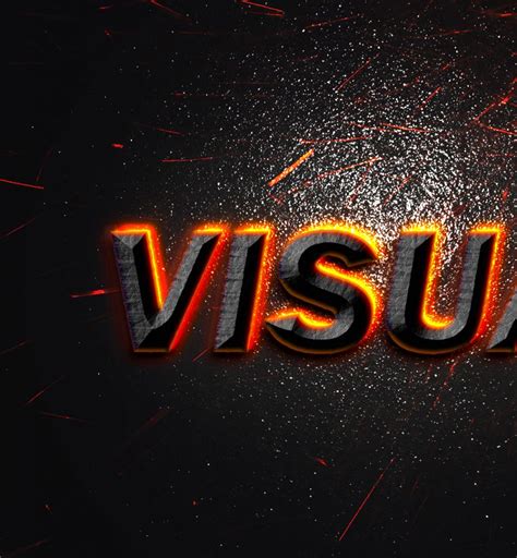 Visual Text Effect PSD GraphicsFuel