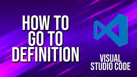 Visual studio code go to definition not working ruby.  The "Go to definition...