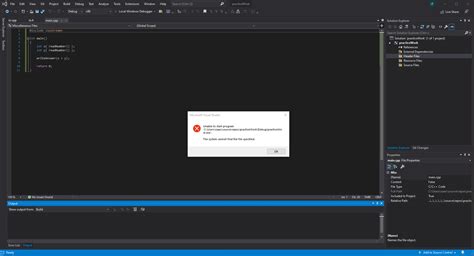 Visual studio unable to start program exe not found. exe file.  The proje...