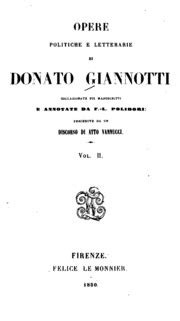 Vita e le opere di donato giannotti. - Social studies online textbook 8th grade.
