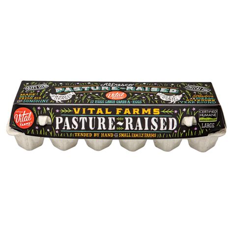 Vital farms pasture raised eggs. Vital Farms Organic Pasture Raised Grade A Medium Brown Eggs, 12 Count. Best seller. Add $ 6 24. current price $6.24. 52.0 ¢/count. Vital Farms Organic Pasture Raised Grade A Medium Brown Eggs, 12 Count. EBT eligible. Happy Egg Co Organic Free-Range Large Brown Eggs, 12 Count (Dozen) Add $ 5 32. current price $5.32. 44.3 ¢/count. 