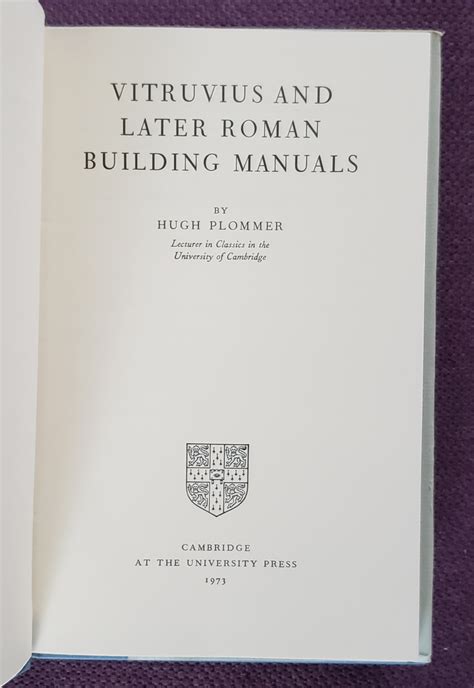 Vitruvius and later roman building manuals. - Il mmpi 2 mmpi 2 rf un manuale interpretativo 3a edizione.