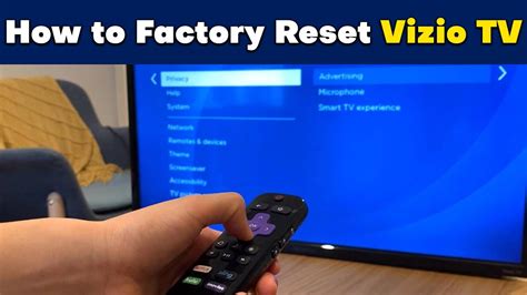 Vizio tv reset picture settings.  This process will erase any personalized set...