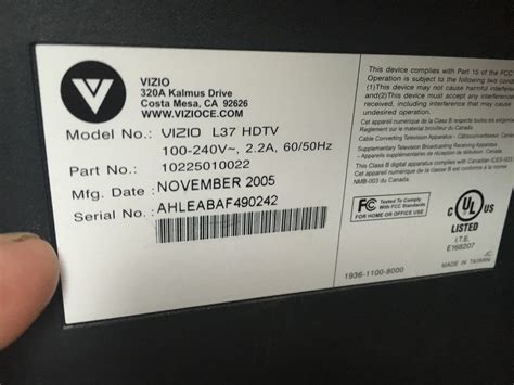 Vizio tv serial number search. Things To Know About Vizio tv serial number search. 