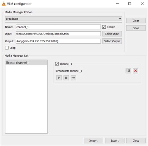 Vlc mosaic wizard.  (Show input list) Edit the following VLM command batch if you...