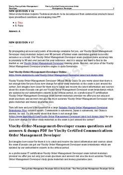 Vlocity-Order-Management-Developer Exam