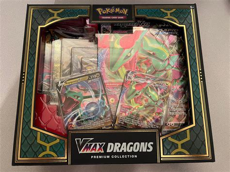 8 listings on TCGplayer for VMAX Dragons Premium Collection - Pokemon - A pair of thundering roars pierce the air as Rayquaza VMAX and Duraludon VMAX show off the might and power of Dragon-type Pokémon! With this power-packed set, you can add both of these ferocious Pokémon VMAX to your collection, along with Rayquaza V and Duraludon V for a total of four ready-to-play foil cards. Discard ... . 