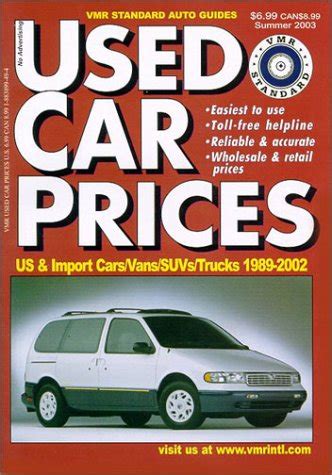 Vmr standard used car prices 1987 2000 vmr standard auto guides series. - Student solutions manual for mckeagues intermediate.