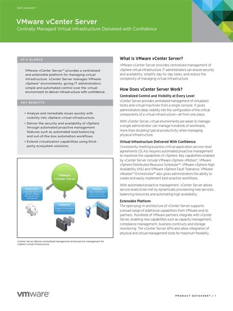 Vmware vcenter datasheet.  Read more.  &middot; Get real-time insights into the performan...