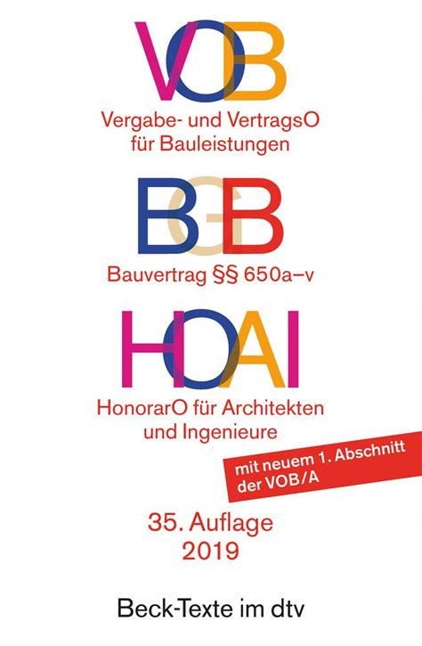 Vob Vergabe Und Vertragsordnung Für Bauleistungen Hoai …