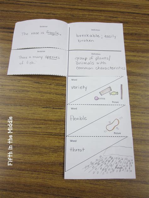 Vocab Foldable Template