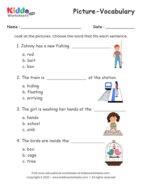 Vocabulary Exercises Printable