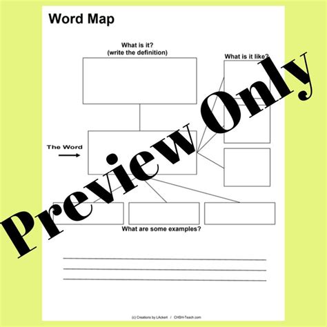 Vocabulary Word Maps for Word Study My Teaching Library