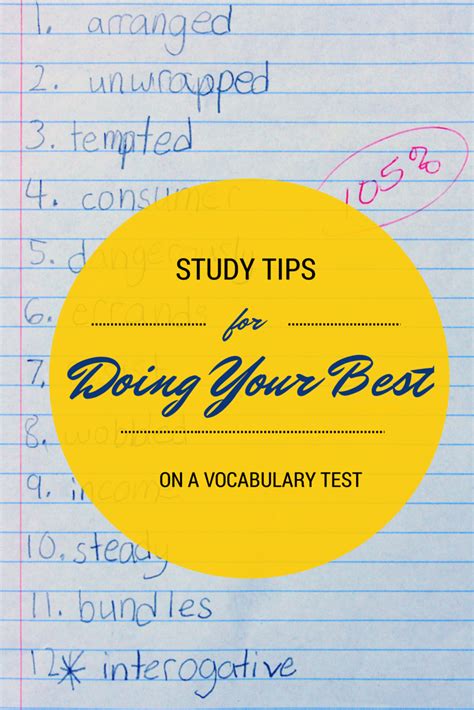 Vocabulary Words Study Tips and Tricks Acing Your Vocabulary Test