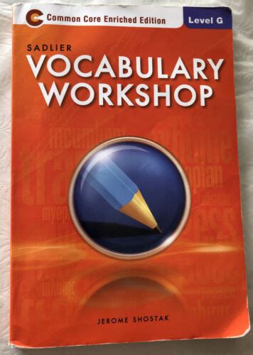 Vocabulary Workshop Common Core Enriched Edition Level G Answers