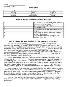 Vocabulary Workshop Level Blue Unit 3 Flashcards Quizlet