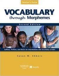 Vocabulary through morphemes teacher s guide. - Our global environment study guide answers.