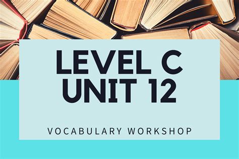 Vocabulary workshop answers level c unit 12. Description. This is a test over the Unit 12 words for Level C in Sadlier: Vocabulary Workshop. The test is 50 points. (12 points Multiple Choice with part of speech, 10 points Synonym and Antonym, 8 points Fill in the Blank, 20 points Matching.) The document was a PDF. The Answer Key is included as well as a list of the Unit 12 Words. (Level C) 
