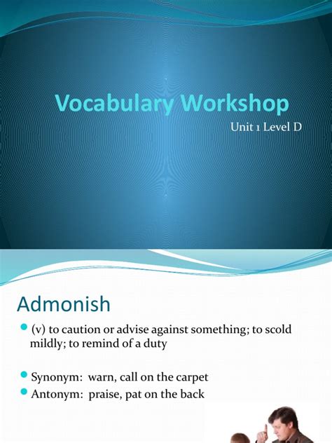 Vocabulary workshop unit 1 level d. Things To Know About Vocabulary workshop unit 1 level d. 