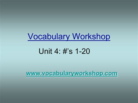Sadlier-Oxford Vocabulary Workshop Level A Unit 4 - Antonyms. 5 terms. CaseyHumphrey. Preview. Vocab - Level A - Unit 4 - Completing the Sentence. 20 terms .... 