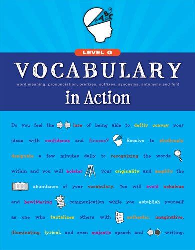 Read Vocabulary In Action Level G Word Meaning Pronunciation Prefixes Suffixes Synonyms Antonyms And Fun By Loyola Press