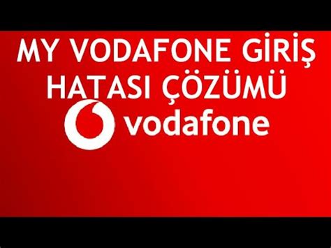 Vodafone ana sayfa giriş