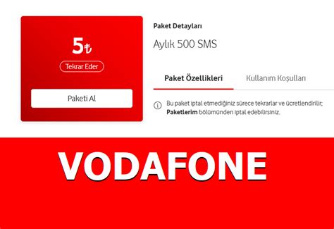 Vodafone aylık her yöne