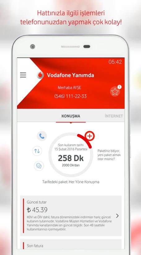 Vodafone online işlemler